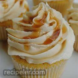 Almond Cupcake With Salted Caramel Buttercream Frosting