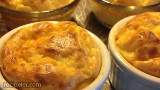 Apple and Cheddar Cheese Souffles