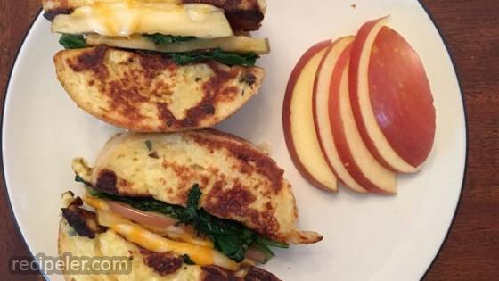 Apple and Cheddar French Toast Sandwich