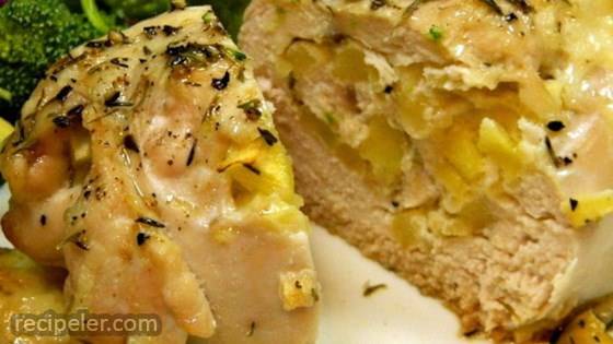 Apple and Cheddar Stuffed Chicken