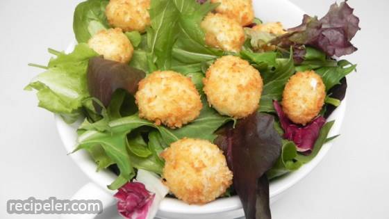 Arugula Salad with Fried Goat Cheese
