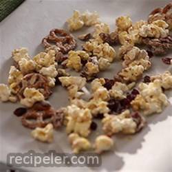 Ashley and Whitney's Popcorn and Pretzel Sweet Snack Mix