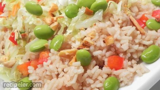 Asian Cabbage and Tea Rice