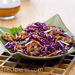 Asian Coleslaw with Candied Walnuts