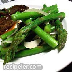 Asparagus with Garlic and Onions