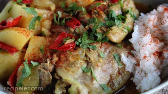 Aunt Dora's Colombian Chicken with Potatoes