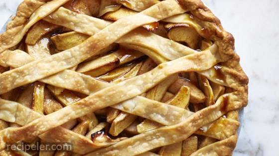 Autumn Apple And Pear Lattice Pie