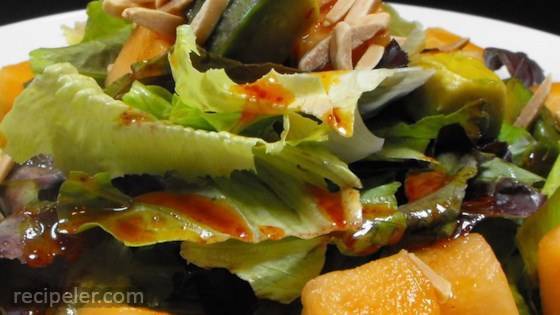 Avocado and Cantaloupe Salad with Creamy French Dressing