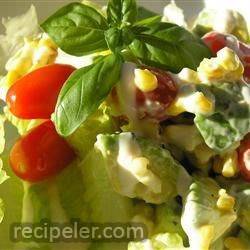 Avocado Corn Salad with Pine Nuts