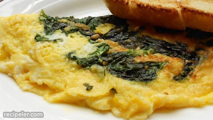 baby spinach omelet