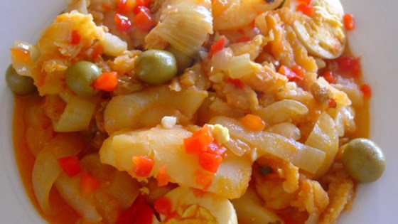 bacalao a la vizcaina (basque style codfish stew)