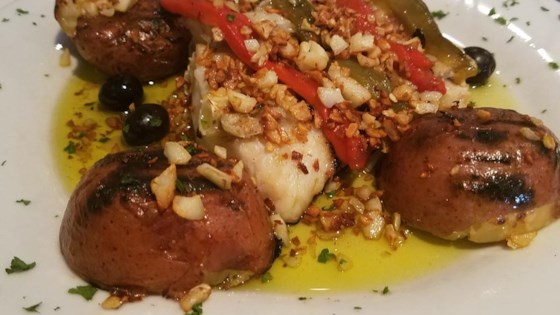 bacalhau portuguese ao forno (salt cod with tomatoes and olives)