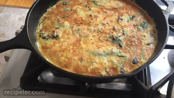 Bacon and Potato Frittata with Greens
