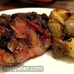 Bacon-Roasted Chicken with Potatoes