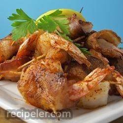 Bacon Wrapped Barbeque Shrimp
