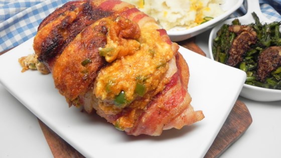 Bacon-wrapped Jalapeno Popper-stuffed Chicken Breasts