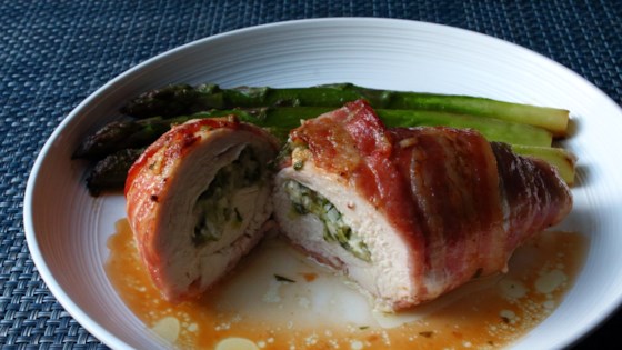 bacon-wrapped spring chicken