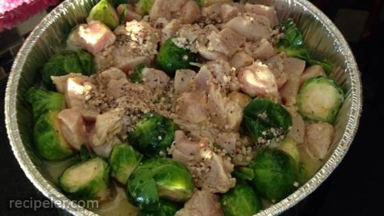 Baked Chicken & Brussels Sprouts