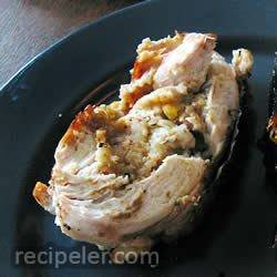 Baked Chicken with Applesauce Stuffing