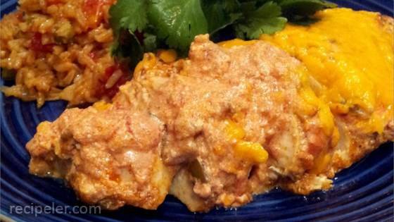 Baked Chicken with Salsa and Sour Cream