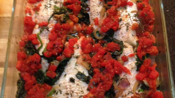 Baked Haddock With Spinach And Tomatoes