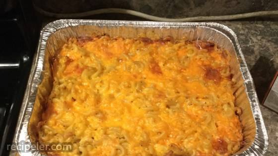 Baked Mac and Cheese with Sour Cream and Cottage Cheese
