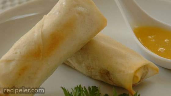 Baked Pork Spring Rolls