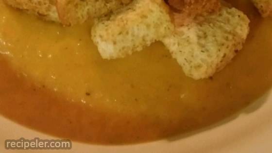 Baked Pumpkin, Sweet Potato, And Coconut Milk Soup