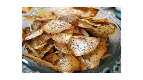 baked taro chips