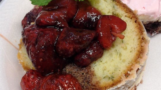 Basil Cake With Balsamic Strawberries