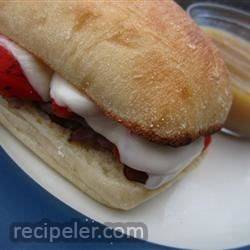 Beef And Roasted Red Pepper Sandwiches