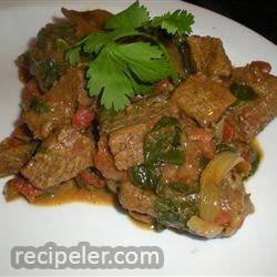 Beef and Spinach Curry