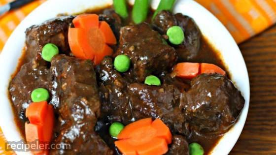 Beef Stew with Carrot Flowers