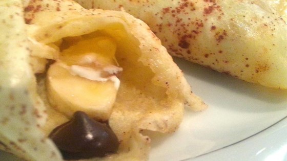 Beer Batter Crepes With Banana Cream Cheese Filling