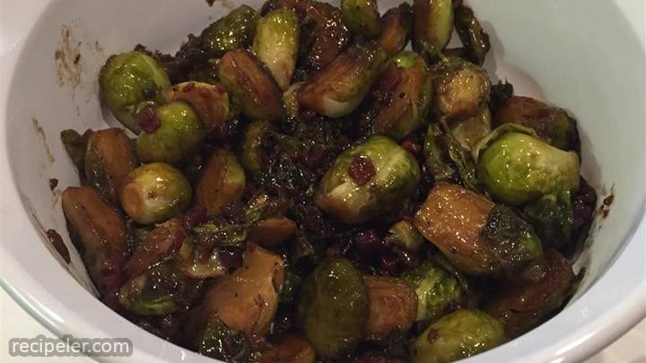 bella's brussels sprouts with bacon