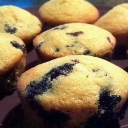 berry-blue corn muffins