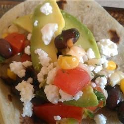 Black Bean And Corn Vegetarian Summer Tacos