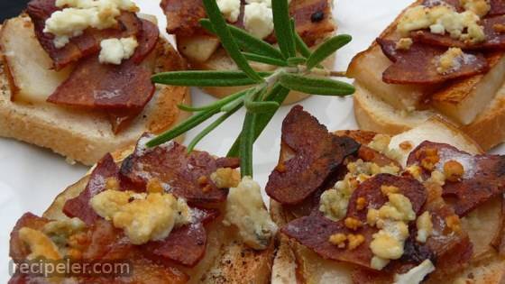 Blue Cheese, Bacon and Pear Brunch Sandwiches