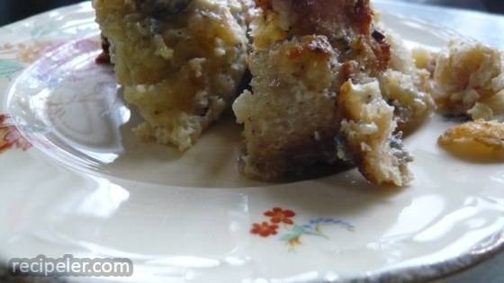 Blue Cheese Bread Pudding