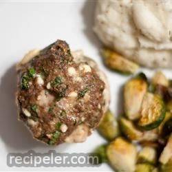 Blue Cheese, Spinach Meat Loaf Muffins