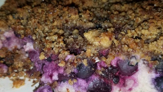 blueberry pie with flax and almonds