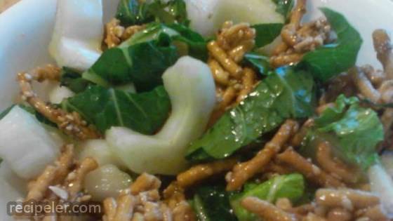 Bok Choy Salad with Chow Mein