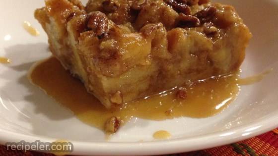 Bread Pudding With Praline Sauce