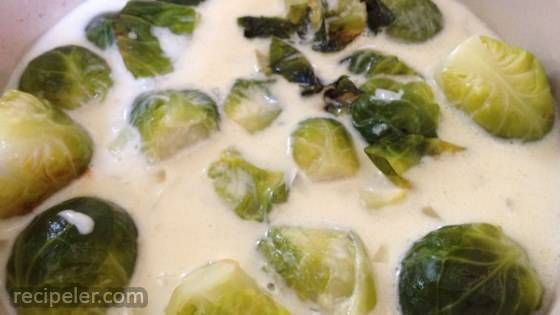 Brussels Sprouts with Cheese Sauce