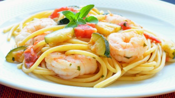 bucatini pasta with shrimp and anchovies