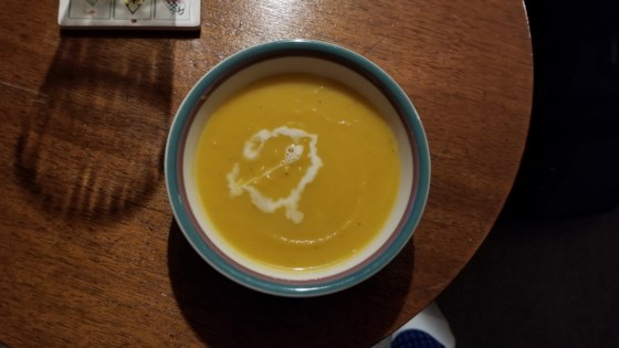 Butternut Squash Soup With Hazelnut Creamer