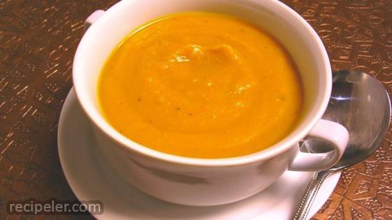 Butternut Squash Soup With Persimmon
