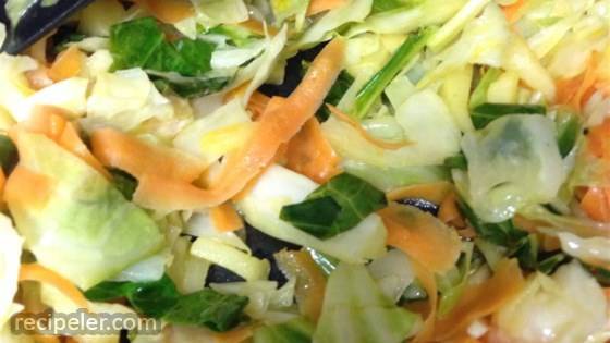 Cabbage and Noodles with Apple and Carrot