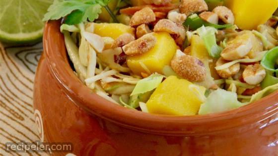 Cabbage Salad With Mango And Peanuts