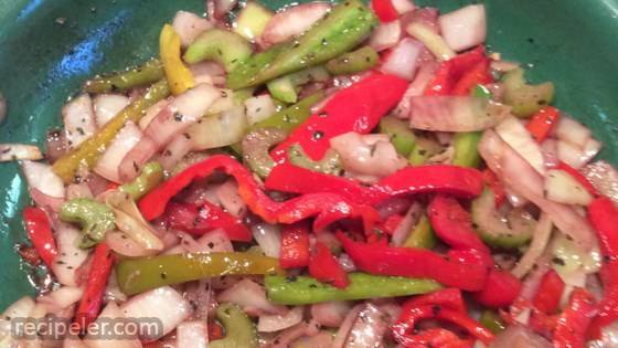 Caramelized Red Bell Peppers And Onions